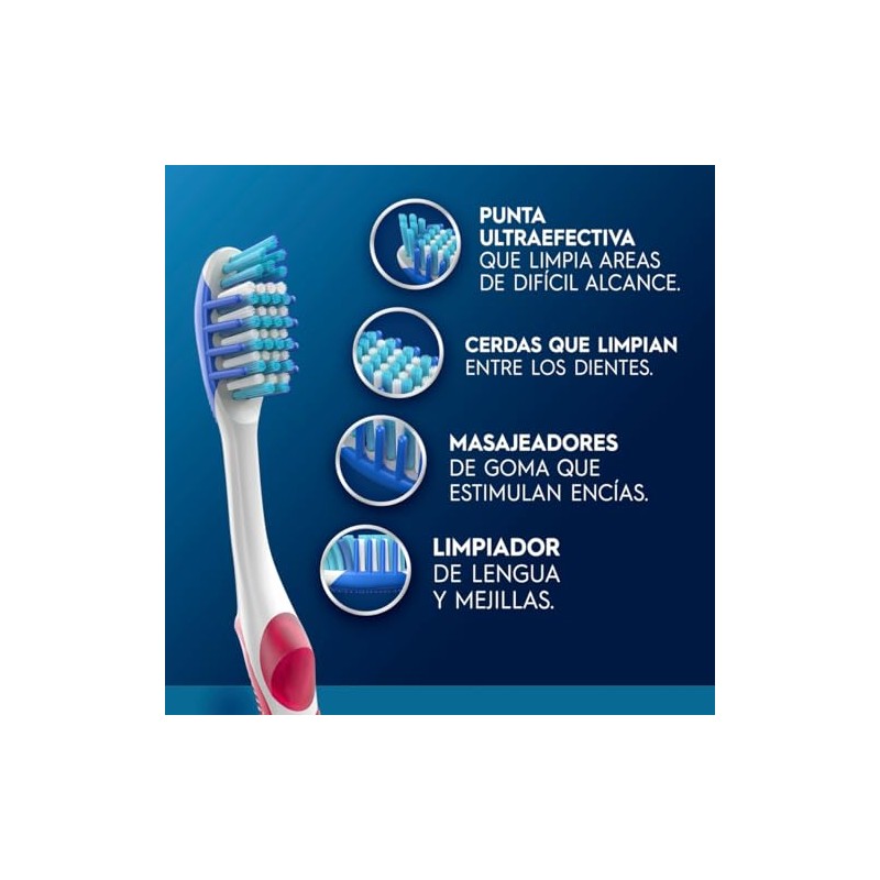 Oral Cepillo Dientes Radiant Cerdas Medias Limpieza Intensa Unidades