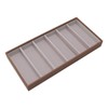 Eyeglass Display Organizer Wood Grain 6 Compartments Glasses Display Tray