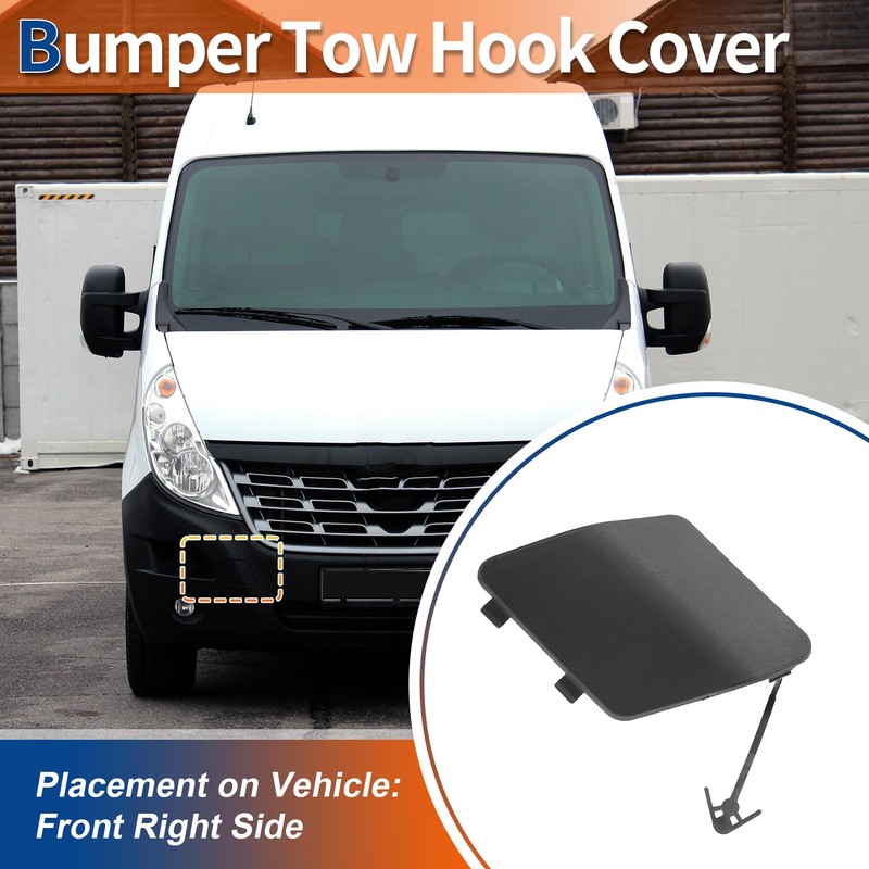 QUARKZMAN Towing Hook Cover Front Right Car Bumper Tow Hook