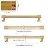 Amerdeco 10 Pack Champagne Bronze Knurled Cabinet Pulls 7 Inch(177.8mm)
