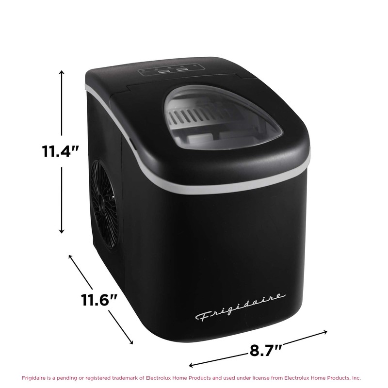 FRIGIDAIRE EFIC128AMZBLK Compact Countertop Ice Maker, 26 lb per Day,