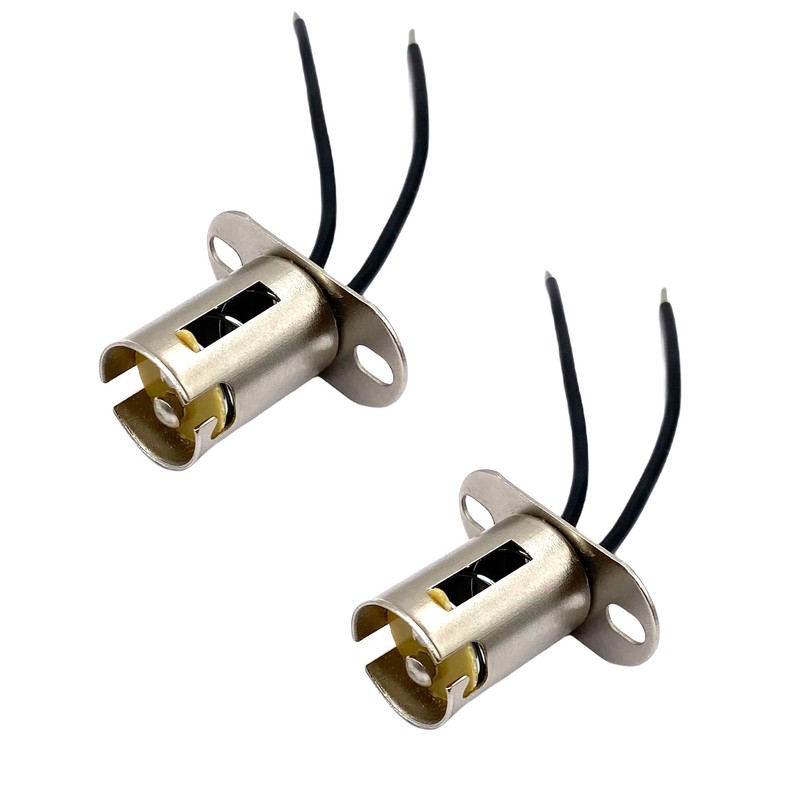 2 Pcs 1157 Bulb Sockets Holders, BAY15D 1157 Car Light