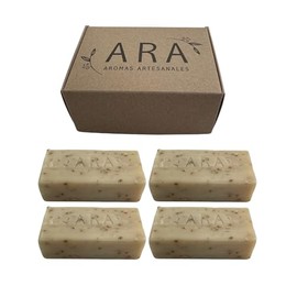 ARA, Jabones Artesanales de Avena, Set de 4 Piezas, 120g cada uno