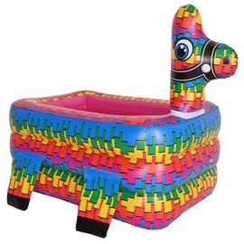 Beistle 27.5" x 21.5" Mexican Theme Pinata Inflatable Cooler For Fiesta Decorations, Cinco De Mayo Party Supplies, Holds Approx. 36 12oz cans, Celebrating With You Since 1900, Multicolor