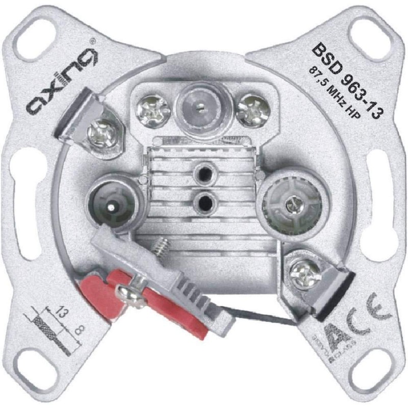 Axing BSD 963-00 Multimedia Antenna Socket Single Socket Pass-Through Socket