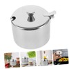 NOLITOY 2Sets Stainless Steel Seasoning Jars with Spoon Sugar Containers