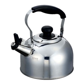 Pearl Metal Wacoat Trading Kettle, Silver, 9.1 x 7.3 x 8.9 inches (230 x 185 x 225 mm), Whistle, 0.8 gal (2.4 L), Induction Compatible, Stainless Steel, Rejoy-Plus HB-7349