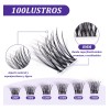 Kit De Extensiones De Pestañas Curvatura D Mixtas Pegamento