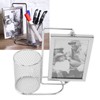 Pen Holder Picture Frame Stainless Steel Large Capacity Multi Purpose