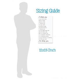 Wall DÉCOR Plus More Love Décor Stickers Quote I'd Choose You Verse Saying Bedroom Wall Decals 12x23-Inch Chocolate Brown