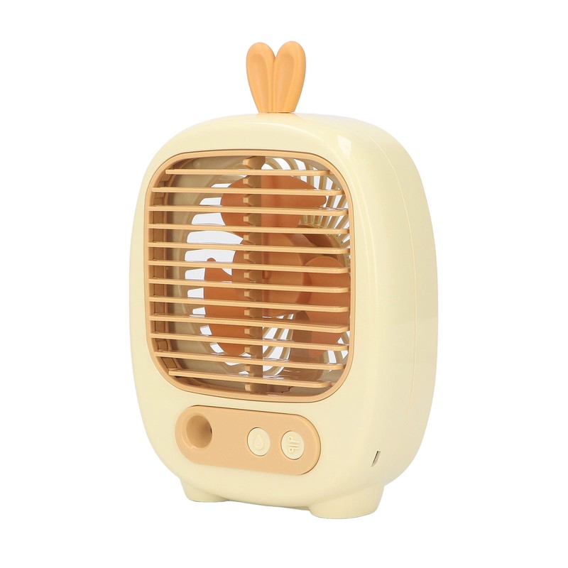 Small Desk Fan 3 Speed Mode Humidifier Function USB Charge