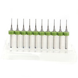 10 Pieces 0.7 mm PCB Drill Bit, Engraving Drill PCB Print Circuit Board Drill Metal Processing Carbide Micro Drill Tool Set for CNC SMT Sculpture Plastic Copper Stainless Steel (0.7 mm)