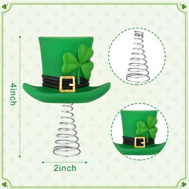 St Patrick's Day Hat Miniature Tree Topper Green Hat St Patrick's Day Ornaments Hat Tree Topper 4 Inches Mini St Patrick's Day Tree Ornaments for St Patrick's Day Party