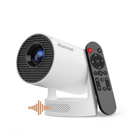 Mini Projector 4K Support, Portable Smart Projector with WiFi 6 and Bluetooth 5.4, 5w Soundbase Speaker, Auto Keystone 180° Rotatable, 8000 Lumens, Home Bedroom Movie Proyector HY300Pro+