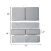 Neoprene Light Gray Rectangle Outdoor Swimming Kneeler Pad Indoor Bathroom