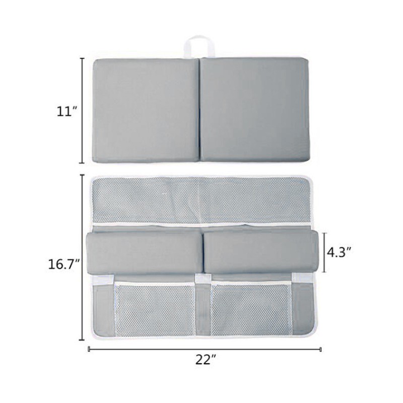 Neoprene Light Gray Rectangle Outdoor Swimming Kneeler Pad Indoor Bathroom