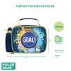 Polar Gear Football Lunch Bag Bottle Combo Insulated, Polyester, Blue