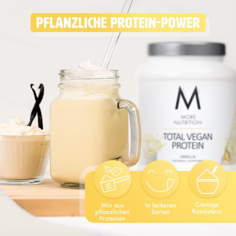 MORE NUTRITION Total Vegan Protein, 600 g, Vanilla