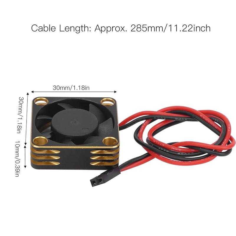 30x30mm Aluminum Cooling Fan 28000RPM Used for RC540 Brushless Motor