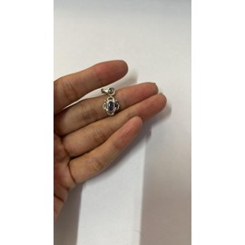 Ravishing Impressions 925 Silber Amethyst Edelstein Anhänger Halskette - Spiritueller Schutz & Klarheit Kristall Schmuck für Frauen - Handgefertigter Anhänger mit Kette, 7x5, Edelstein Sterling Silber