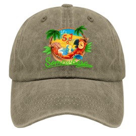 Rogany Jimmy Music Buffett Accessories Hats It is 5 O'clock Somewhere Baseball Hat, Pigment Khaki, One Size