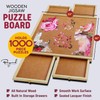 1000 Piece Wooden Jigsaw Puzzle Table - 4 Drawers, Rotating