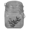 Home Basics Ludlow Canister with Metal Clasp, Clear (23 oz.)