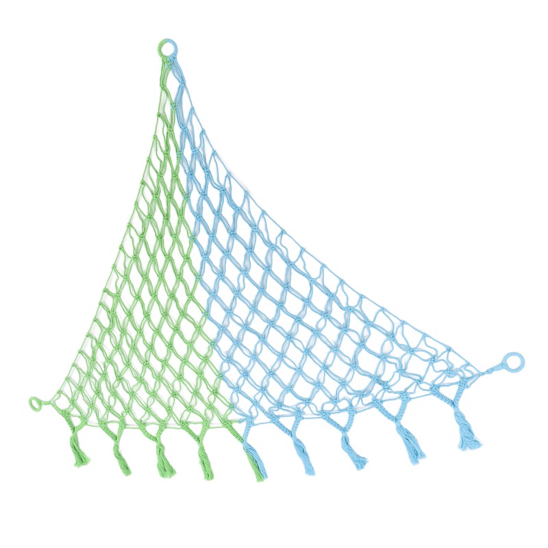 Triangular Toy Hammock Plush Toys Cotton Rope Woven Net Pocket