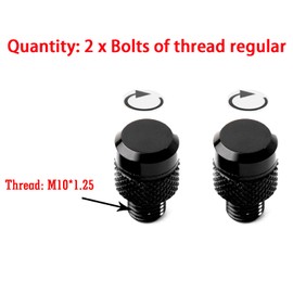 ZYAKOMO CNC M10x1.25 Motorcycle Mirror Hole Plugs Stock Mirrors Hole Screw Compatible with MSX125 GROM 2025 GROM 125 MSX 125 2013-2023 2024 (Gold)