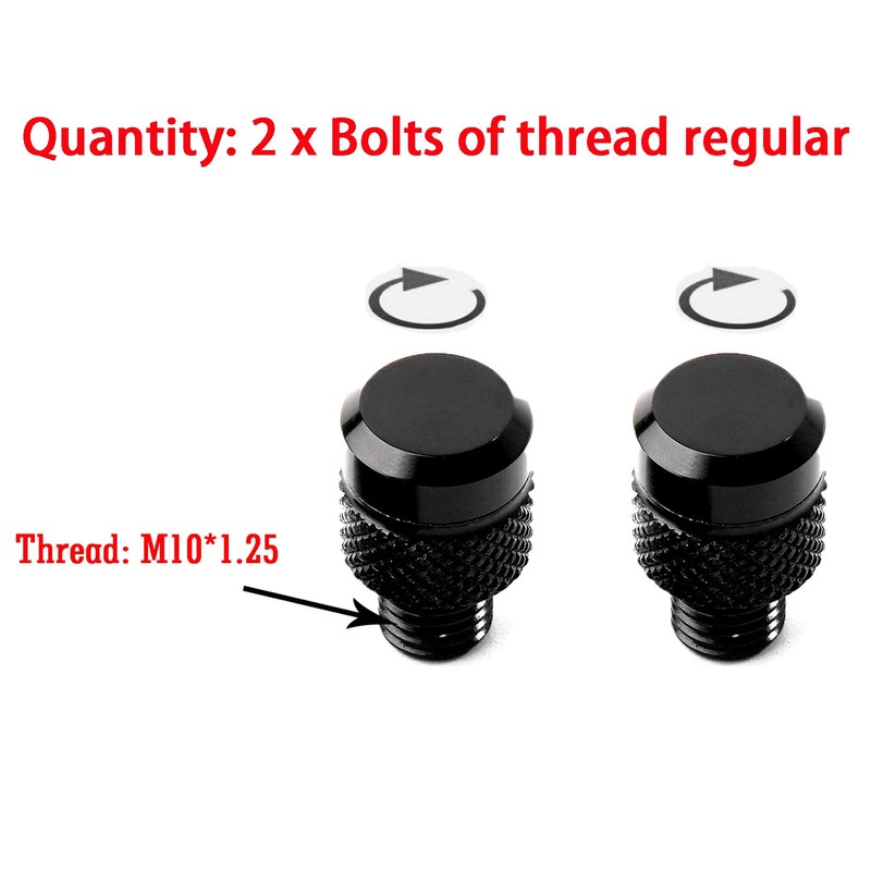 ZYAKOMO CNC M10x1.25 Motorcycle Mirror Hole Plugs Stock Mirrors Hole