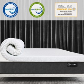 VALUXE 4 Inch Gel Memory Foam Mattress Topper Twin Size High Density Cooling Pad Pressure Relief Bed Topper (with Removable & Washable Bamboo Cover)