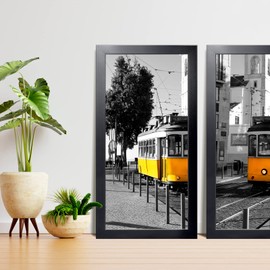 LaVie Home 12x24 Picture Frame Black, Panoramic Picture Frame for Wall Decoration, Classic Black Minimalist Style Suitable for Decorating Houses, Offices, Hotels（1 Pack）