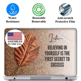 Meffort Inc 17 17.3 Inch Laptop Sticker Premium Vinyl Skin Sticker Cover Art Decal (Included 2 Wrist pad) - Famous Quotes A