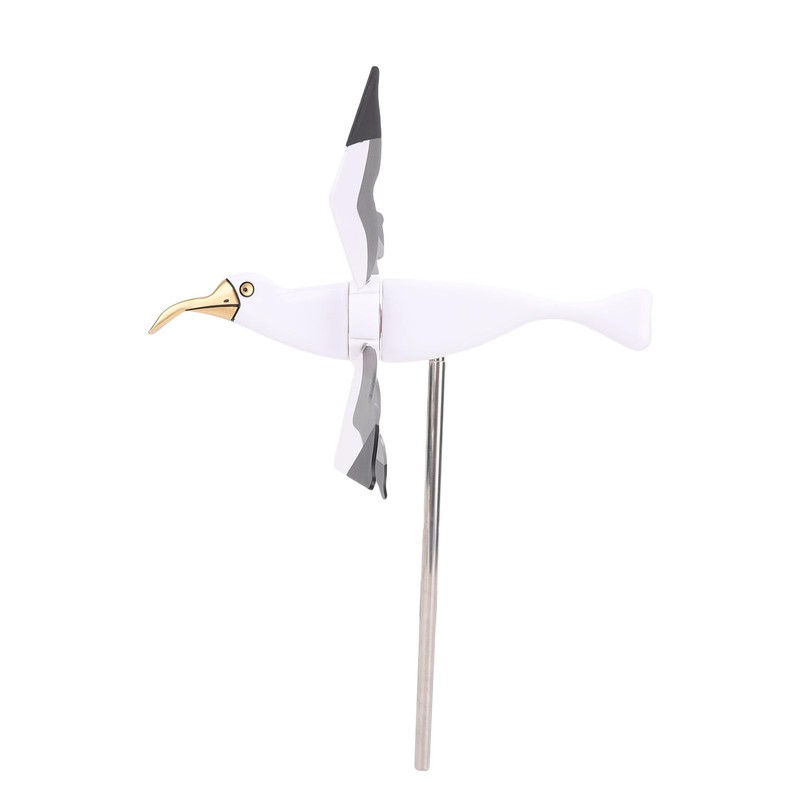 Seagull Garden Spinner, Plastic Wind Spinners Outdoor Animal Whirligig Windmill
