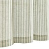 TOPICK Green Striped Small Curtains 24 Inch Drop Linen Kitchen
