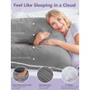 Meiz Pregnancy Pillow, U Shaped Pregnancy Body Pillow with Zipper