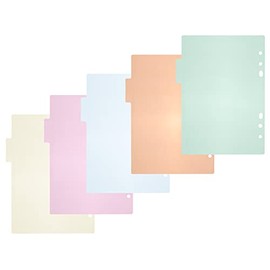 Toddmomy 10Pcs Binder Dividers Plastic Dividers Binder Dividers Classified Label for Six- Hole Planner Notebook Travel Diary Journal A5