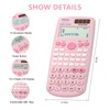 Scientific Calculators, IPepul Pink Math Calculator with 417 Function, Solar