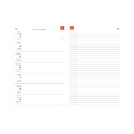 X17 - A5 Weekly Planner "Refill" | "Links" 2025, 2 Booklets of 6 Months, Includes Memo Card. Only Suitable for the X17 System. Made in Germany