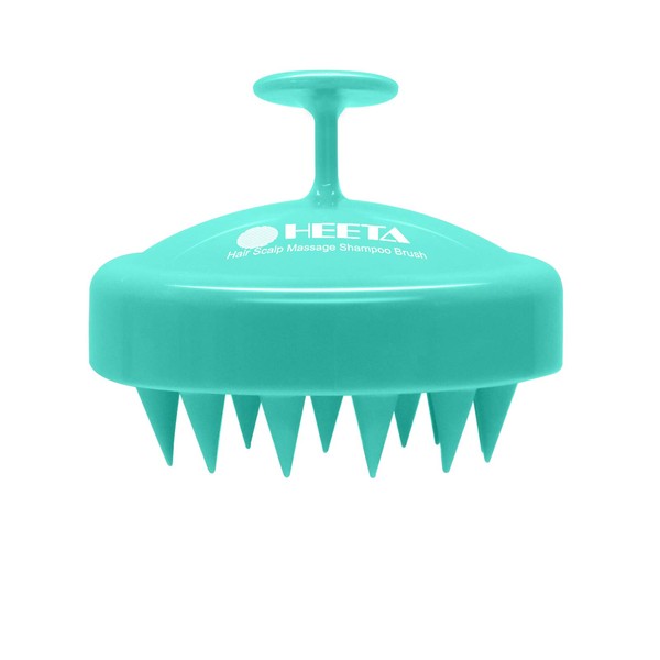 HEETA Hair Shampoo Brush, Scalp Care Hair Brush with Soft Silicone Scalp Massager (Green)