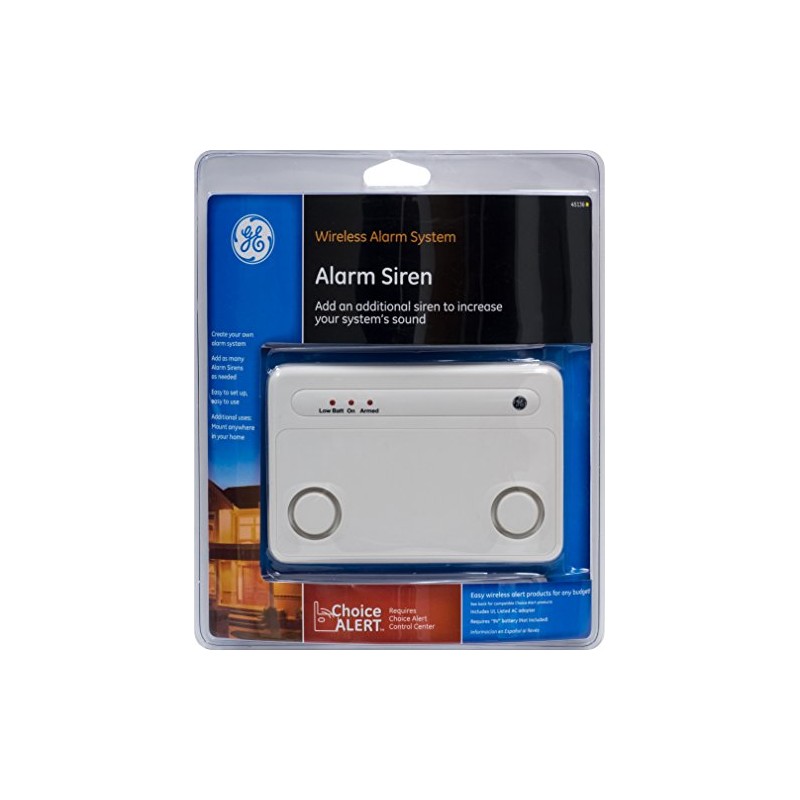 GE Choice Alert Wireless Alarm System Alarm Siren