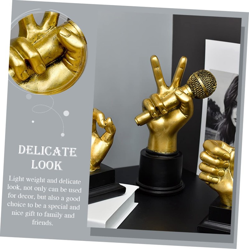 Ciieeo Desktop Ornaments Decorative Knick Knacks Desk Topper Sculpture Hand