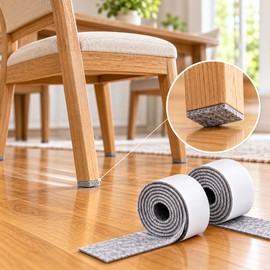 2-Pack Self-Adhesive Felt Furniture Strips for Floor Protection – 39.4 × 3.94 in Cut-to-Fit Polyester Felt Roll