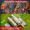 Rolling BBQ Grill Baskets, 2 Pieces, with Wooden Handle, Forks