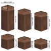 BELLE VOUS Wooden Hexagon Display Risers (6 Pack) - Wood