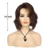 Qnbiar Women's Short Wave Brown Bob Wig Synthetic Heat Resistant