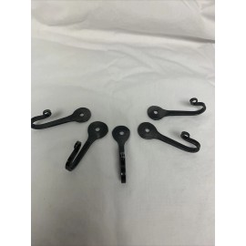 Honeydew Forge Set Of 5 Horse Shoe Nail Hook 2 3/8” Hand Forged Hook J Hook Metal Iron Silver
