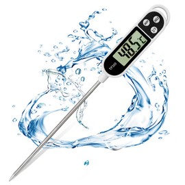 Grill Thermometer Meat Thermometer Kitchen Thermometer Roasting Thermometer Cooking Thermometer with 3s Instant Reading LCD Screen and Long Probe for Kitchen, Grill, BBQ, Food