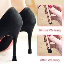 High Heel Protectors 8 Pairs Heel Repair Caps Covers & Heel Stoppers 4 Sizes Heel Cover Non-Slip Heel Caps for High Heels Perfect for Wedding Grass Gravel Wetlands Outdoor Events (XX XS S M)