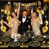 Yingoto Roaring 20s Party Decorations Tableware Set Serves 25 Guests